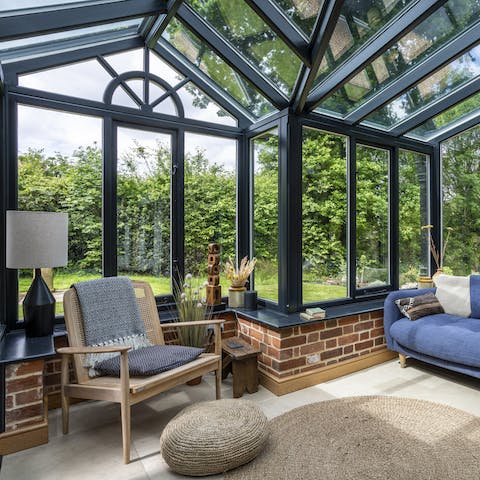 Surround yourself with greenery whatever the weather in the fabulous conservatory