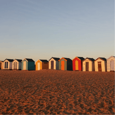 Relax on Southwold Beach, around 200 metres away