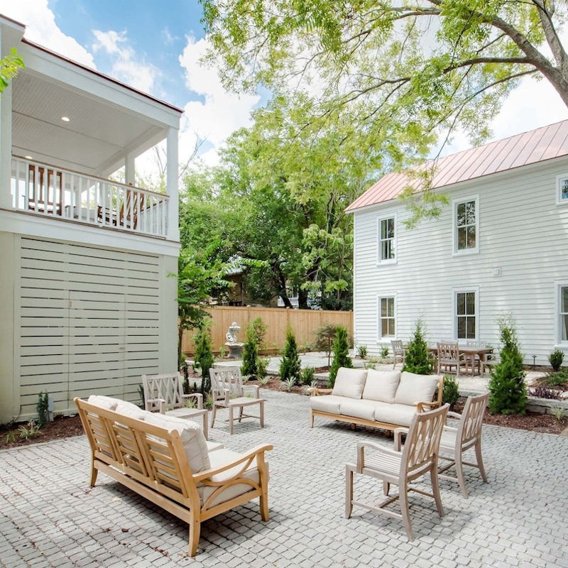 Relax with al fresco drinks on the patio
