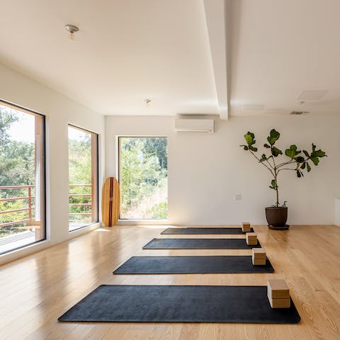 Ask your host to arrange private yoga sessions in the private studio