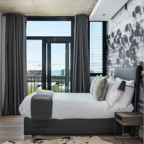 Wake up each morning bathed in sunlight and admire the views