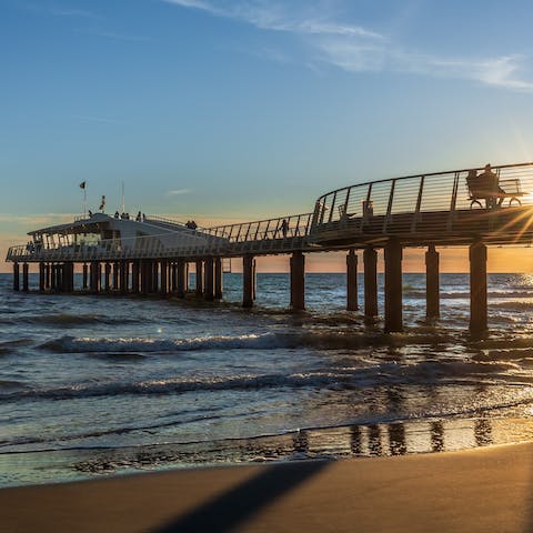 Soak up the sun on the beaches of Lido di Camaiore, less than a twenty-minute drive away