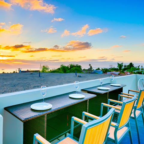 Experience magical sunsets from the rooftop terrace