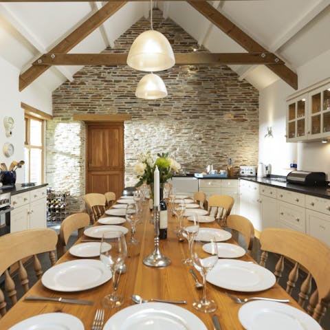 Make like Rick Stein and cook some local seafood in the large, farmhouse style kitchen