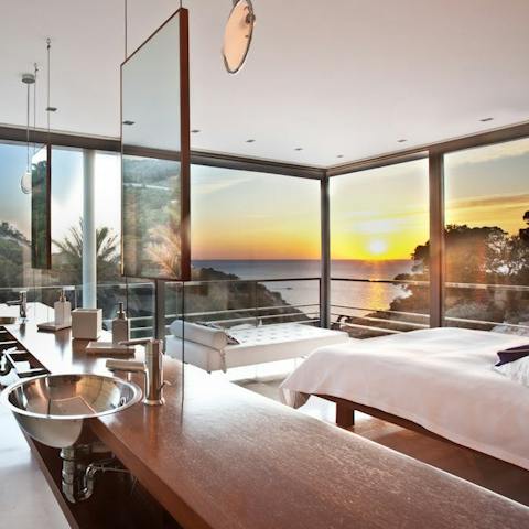Wake up to sunrise views from every angle