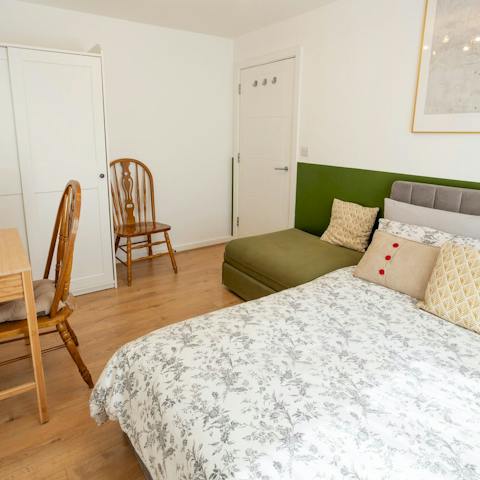 Make use of the home's flexible sleeping options – ideal for younger families