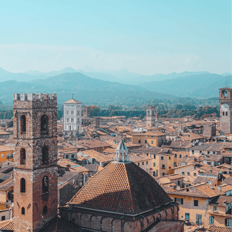 Take a day trip to Lucca, only an hour's drive away 