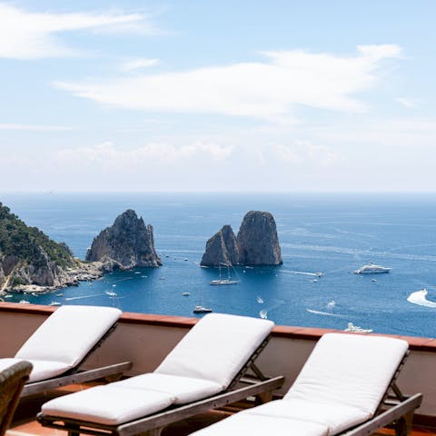 Enjoy idyllic views while relaxing on the terrace