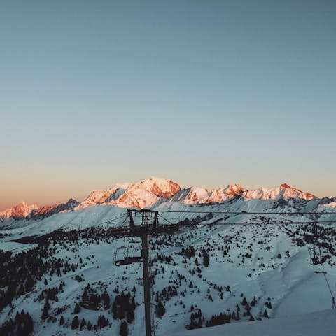 Stay in Megève, a five-minute drive from Megève Ski Resort