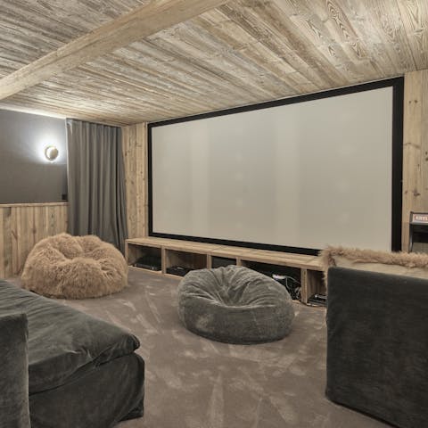 Settle down for movie nights in the cinema room
