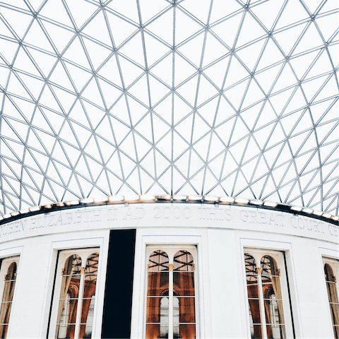 Discover the fascinating exhibits on show at the stunning British Museum, less than a ten-minute walk away