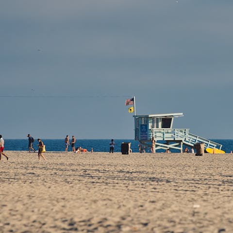 Drive less than twenty minutes to Venice Beach and soak up some sunshine