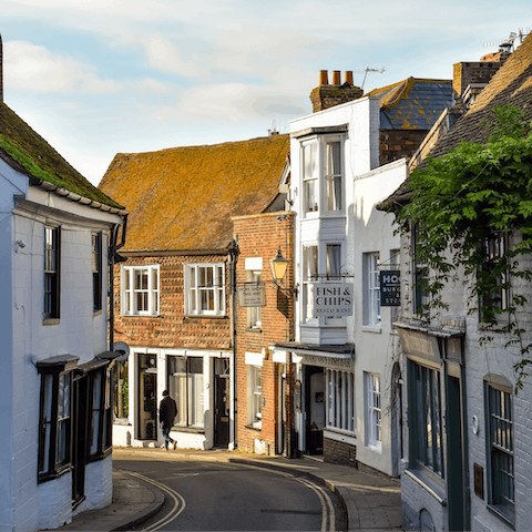 Explore Rye's medieval streets, home to historic pubs, independent cafes and a myriad of shops