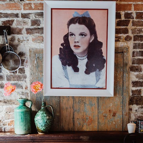 Fall in love with the vintage curios and bespoke artwork dotted around