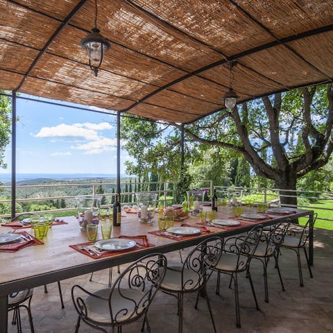 Have a candlelit dinner al-fresco on one of the terraces