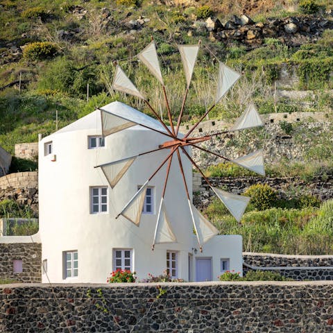 Stay in a beautiful windmill house on the hillside