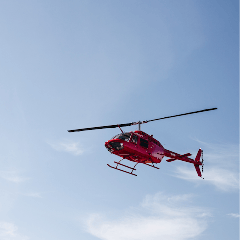 Arrive in style thanks to the villa's private helipad