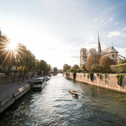 Spend the afternoon wandering along the Seine