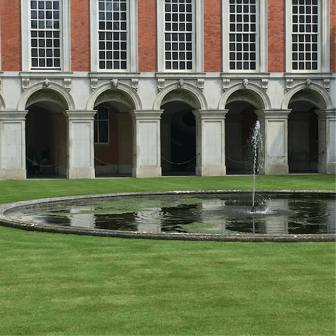 Walk in the footsteps of the Tudors at nearby Hampton Court Palace, a short walk away