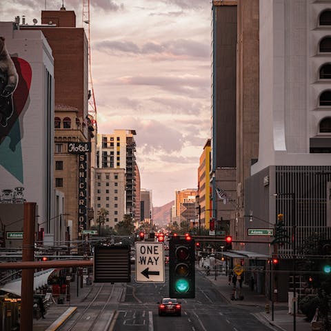 Walk fifteen minutes to downtown Phoenix for endless restaurants, shops and art galleries