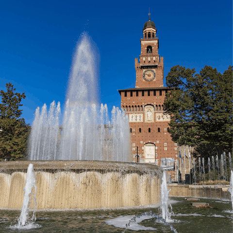 Visit Castello Sforzesco, just a twenty-minute stroll through the park away