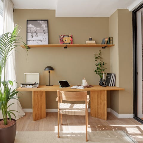 Work remotely with the bright office space