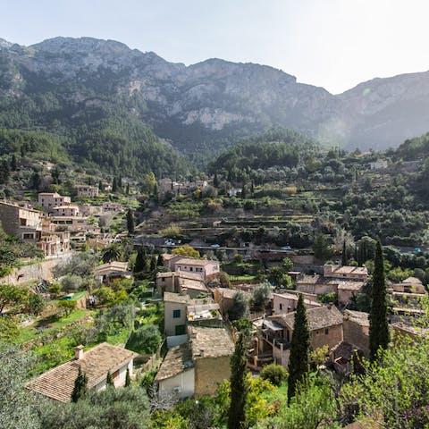 Drink in the breathtaking mountain vistas from the village Robert Graves once called home