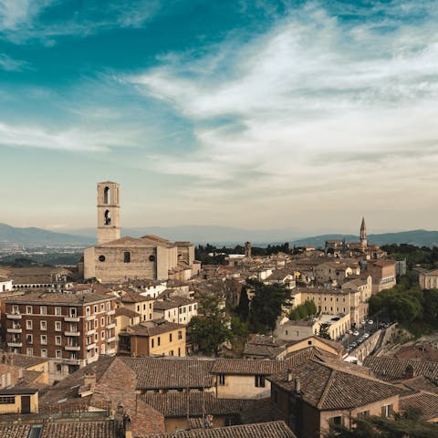 Explore Perugia – you can be there in forty-three minutes