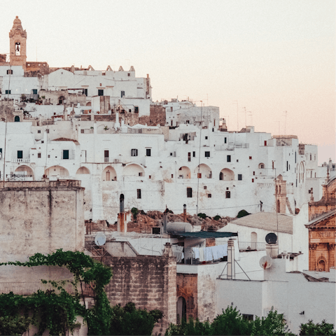 Follow the views and visit the atmospheric city of Ostuni