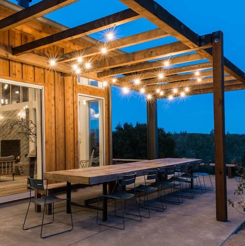 Serve up spectacular locally sourced produce at the outdoor dining table