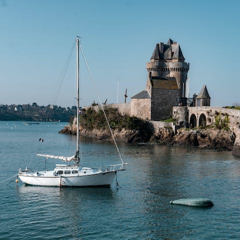 Explore the rugged coastline and historic landmarks of Brittany, northwestern France