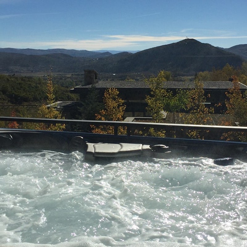 Soak your tired muscles in the hot tub