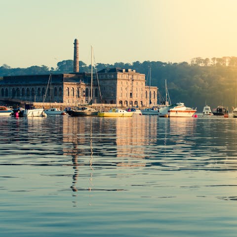 Stroll down to Royal William Yard, just ten minutes away on foot