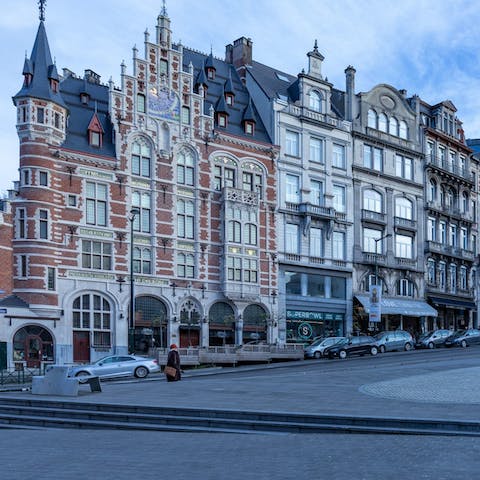 Wander around the local area and be amazed by Belgian architecture