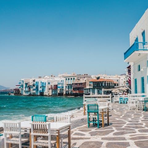 Experience the charm of Mykonos old town – just a short drive away 