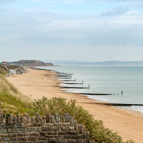 Make the seven-minute walk to Bournemouth's sprawling sands