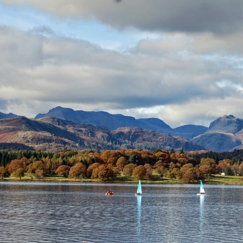 Spend the afternoon doing waterspots on Lake Windermere, a two-mile trip from home