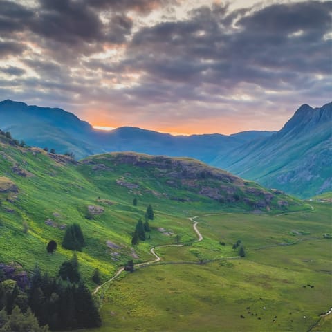 Take a day trip to hike the striking scenery of Blea Tarn, just under twelve miles away