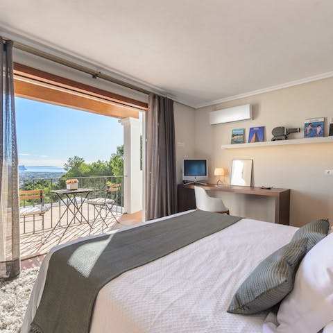 Wake up to beautiful sea views from the bedrooms' balconies