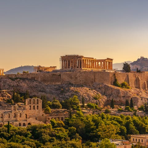 Marvel at the Parthenon from your privileged position on Ermou Street