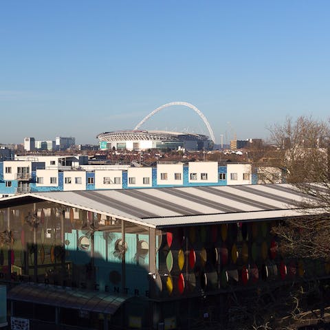 The views onto Wembley Stadium