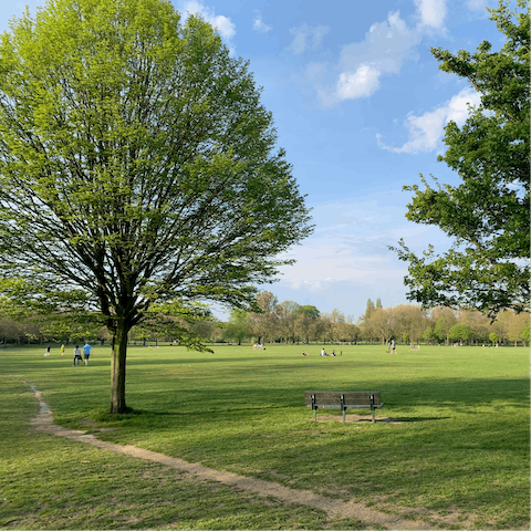 Pack a picnic and stroll over to Wandsworth Common, twenty minutes on foot