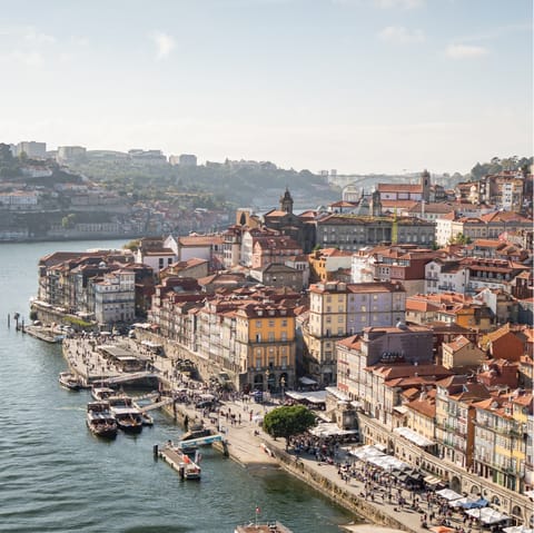 Take a day trip to the pretty city of Porto – about an hour's drive away