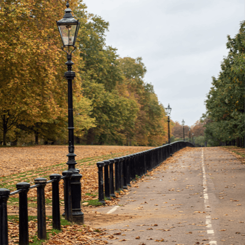 Start your day with a jog through beloved Hyde Park, only minutes away