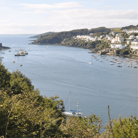 Stroll the 4-mile circular route around Fowey Harbour and take in the stunning views