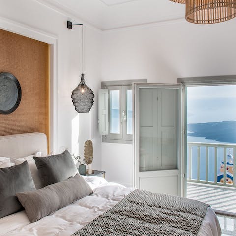 Admire the sea views from bed too