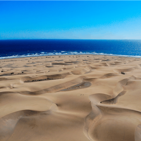 Spend the day on the golden sands of Luna beach, just 900m away