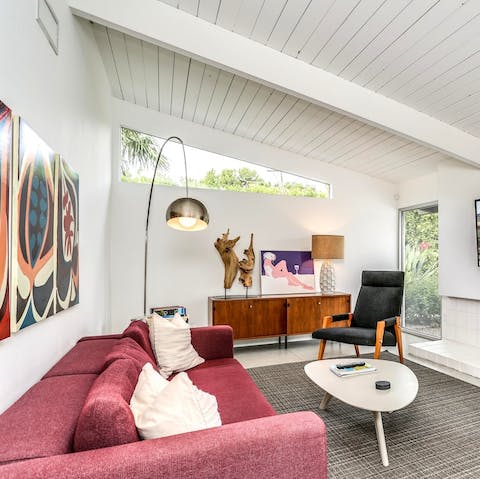 Take in the mid-century architecture seen throughout this home