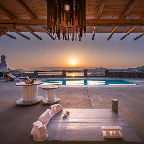 Take in stunning sunsets from your west-facing terrace