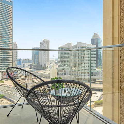 Start your mornings with a coffee on the private balcony